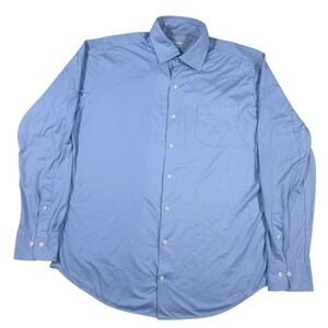 Peter Millar Button Down Shirt Mens Large Blue Long Sleeve Preppy Casual